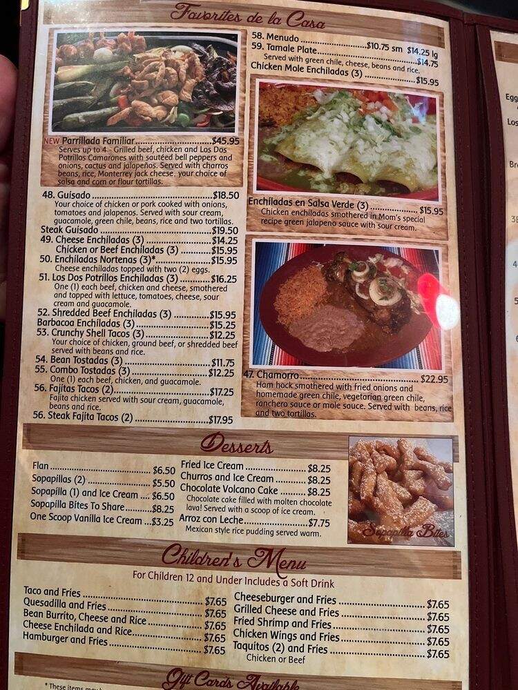Los Potrillos Mexican Restaurant - Centennial, CO menu_pic