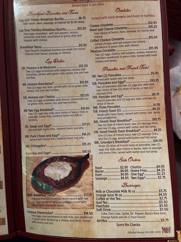 Los Potrillos Mexican Restaurant - Centennial, CO menu_pic