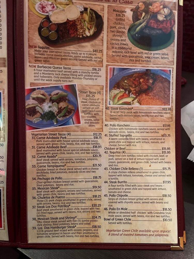 Los Potrillos Mexican Restaurant - Centennial, CO menu_pic
