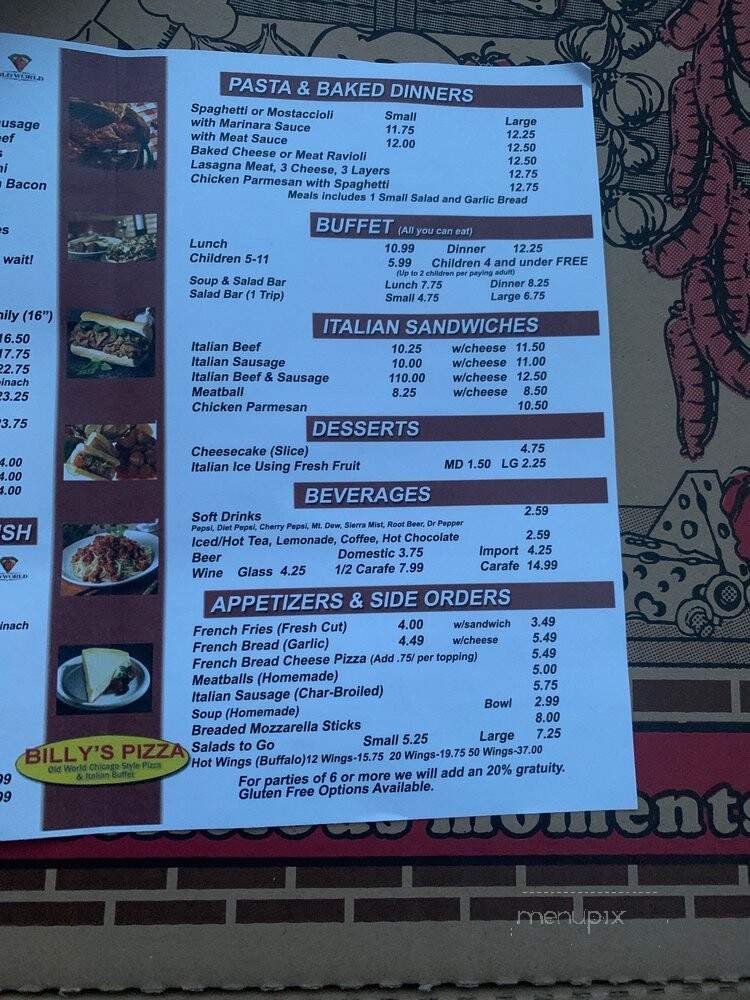 Billy's Old World Pizza - Colorado Springs, CO