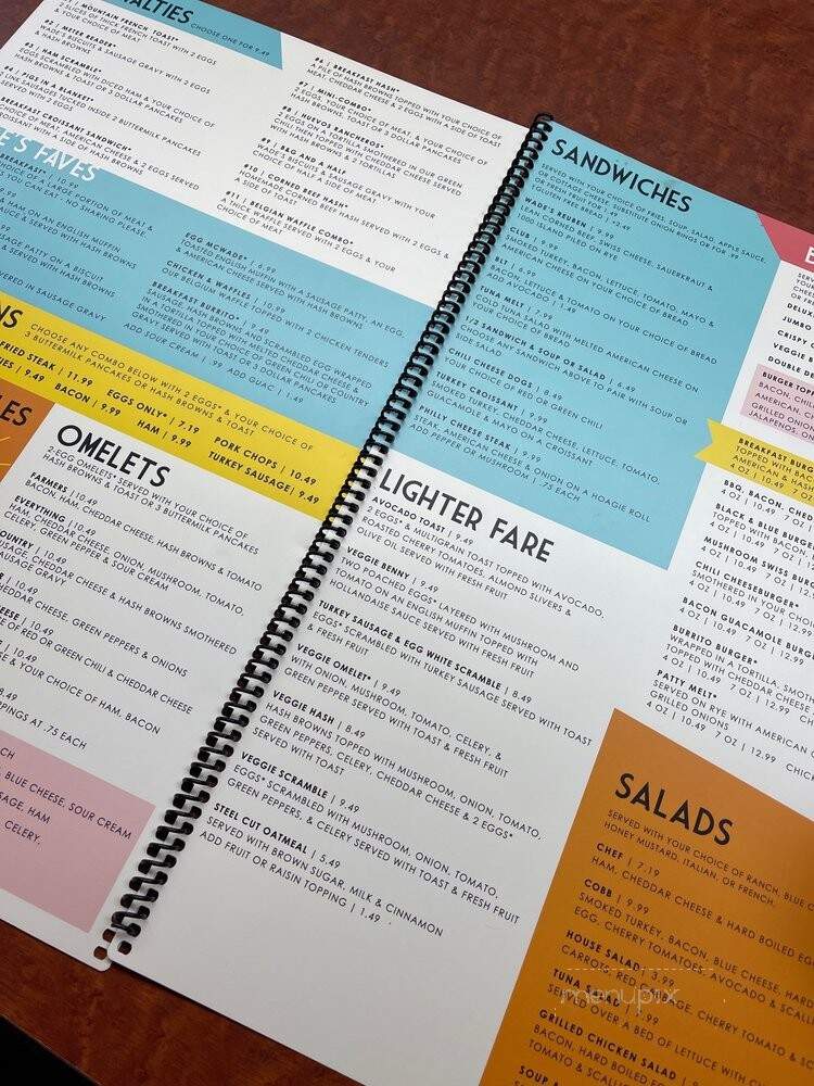 Wade's Cafe - Colorado Springs, CO menu_pic