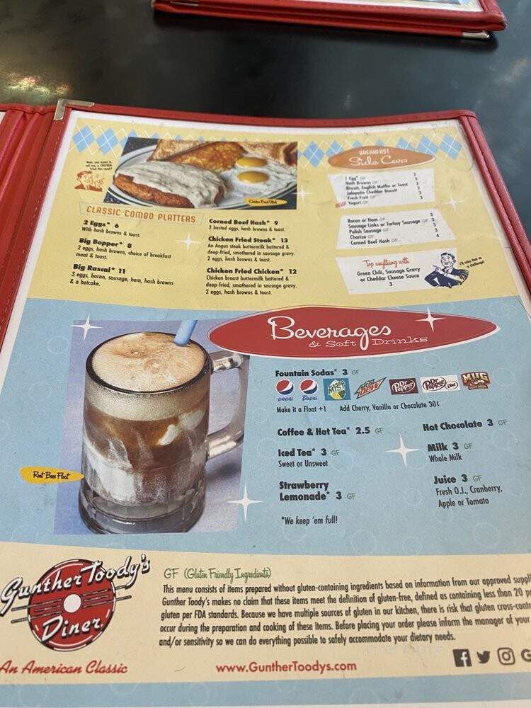 Gunther Toody's Diner - Colorado Springs, CO menu_pic