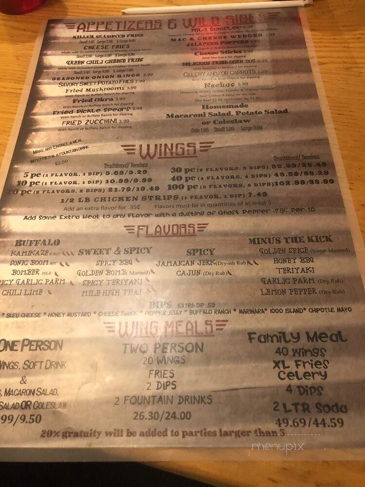 Wild Wings 'n Things - Colorado Springs, CO menu_pic
