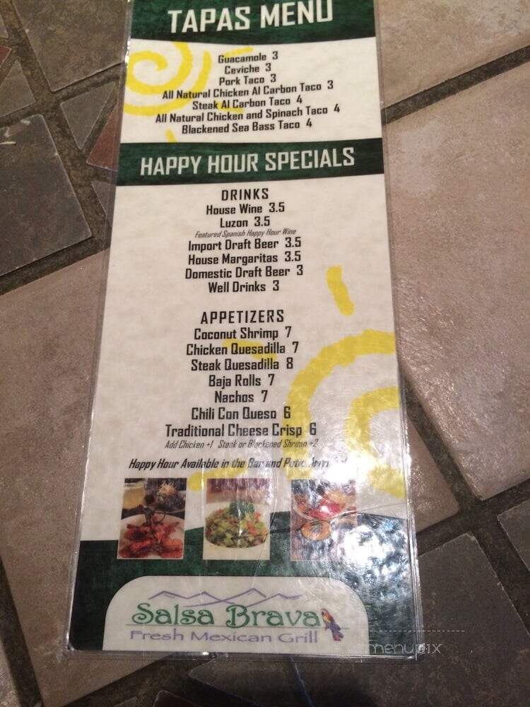 Salsa Brava - Colorado Springs, CO menu_pic