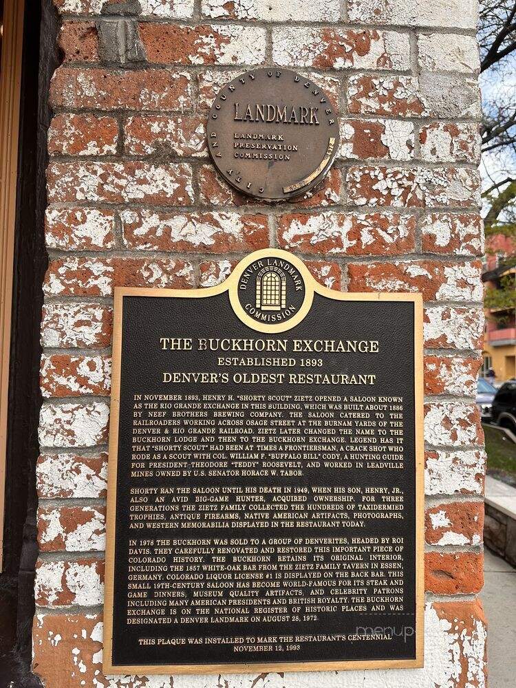 Buckhorn Exchange - Denver, CO menu_pic