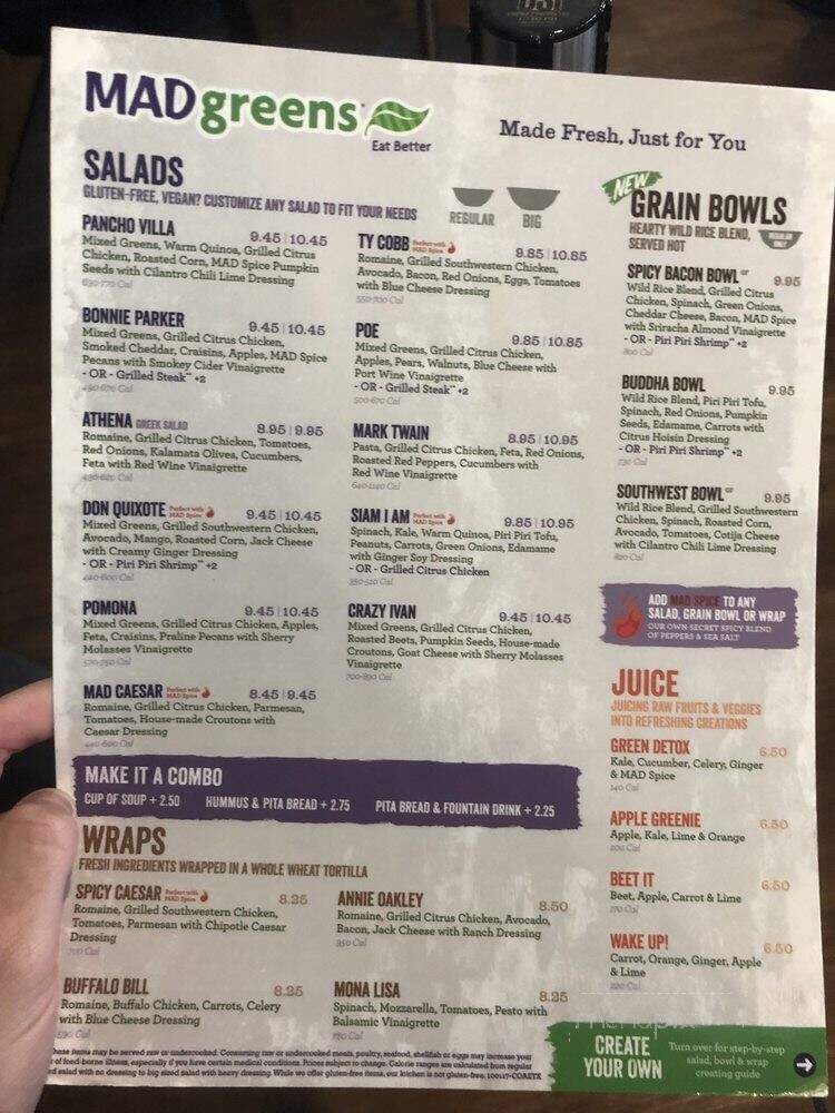 Mad Greens Dt - Denver, CO menu_pic
