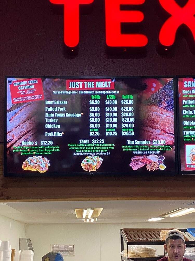 Serious Texas Barbeque II - Durango, CO menu_pic
