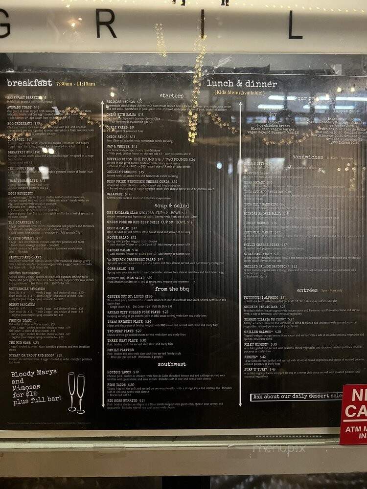 Big Hoss Grill - Snowmass Village, CO menu_pic