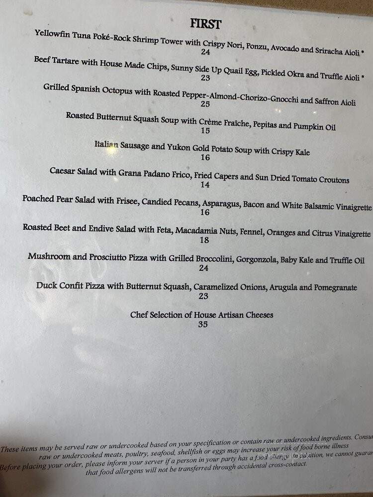 Juniper Restaurant - Edwards, CO menu_pic