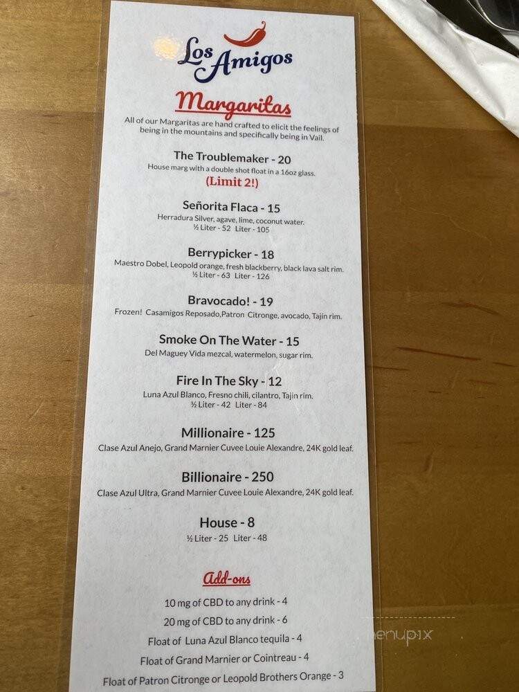 Los Amigos - Vail, CO menu_pic