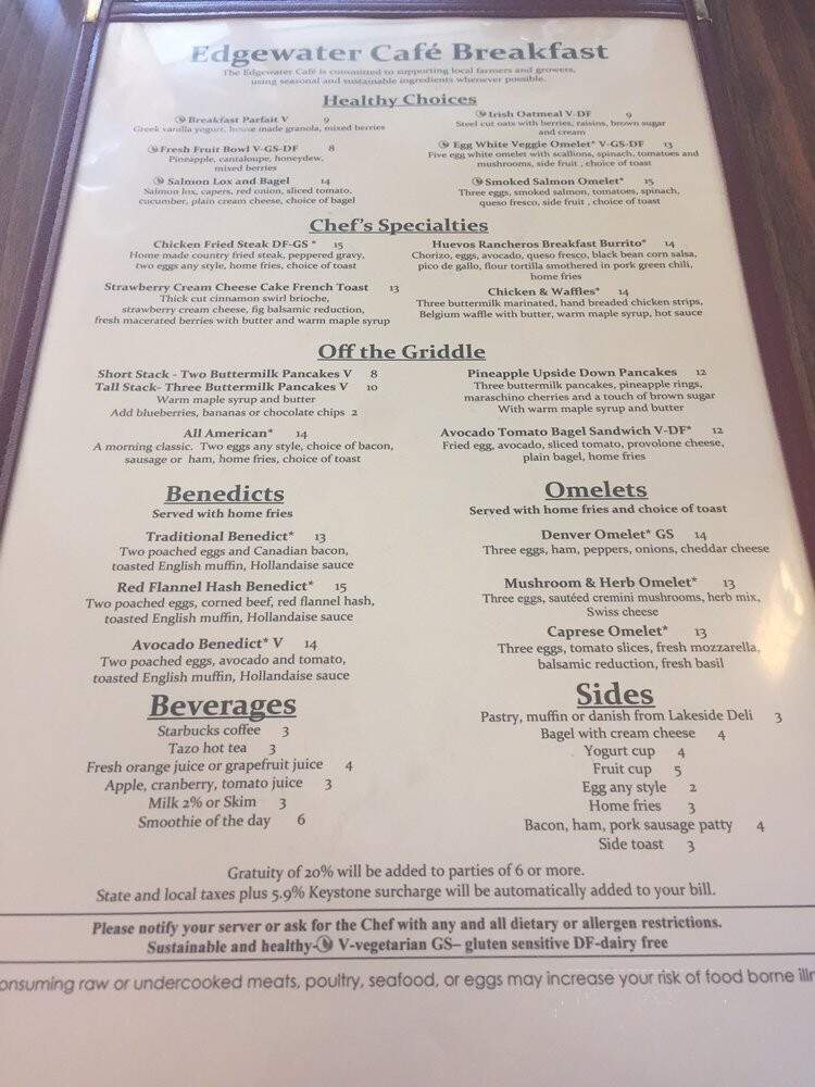 Edgewater Cafe - Keystone, CO menu_pic