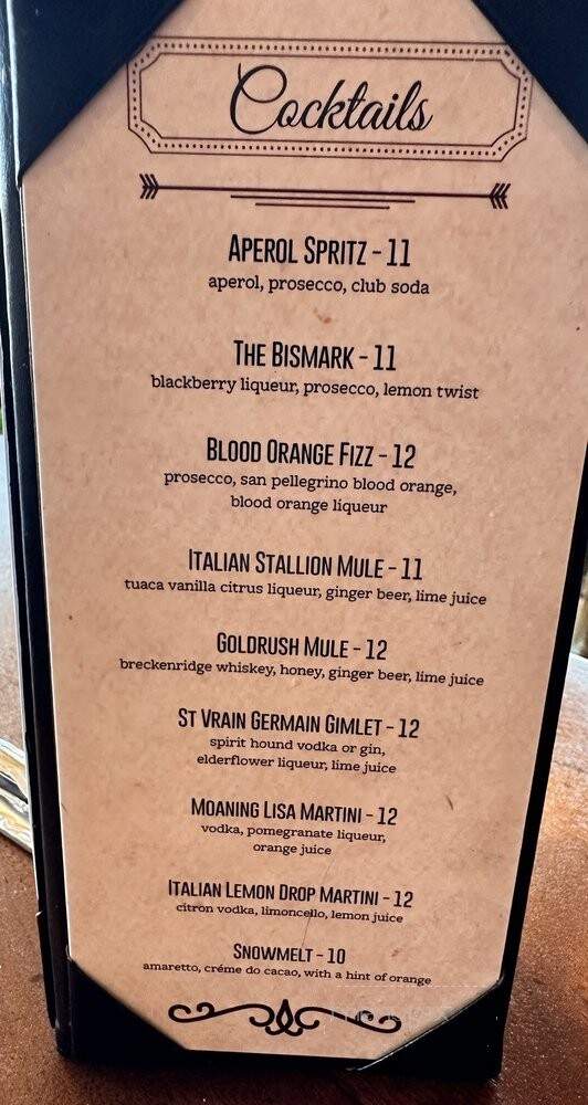 Dunraven Inn - Estes Park, CO menu_pic