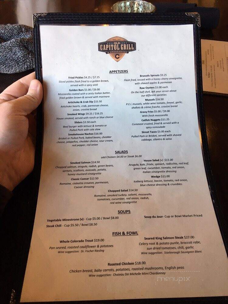 Old Capitol Grill - Golden, CO menu_pic
