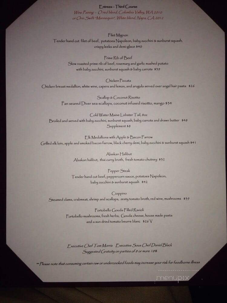 Briarwood Inn - Golden, CO menu_pic