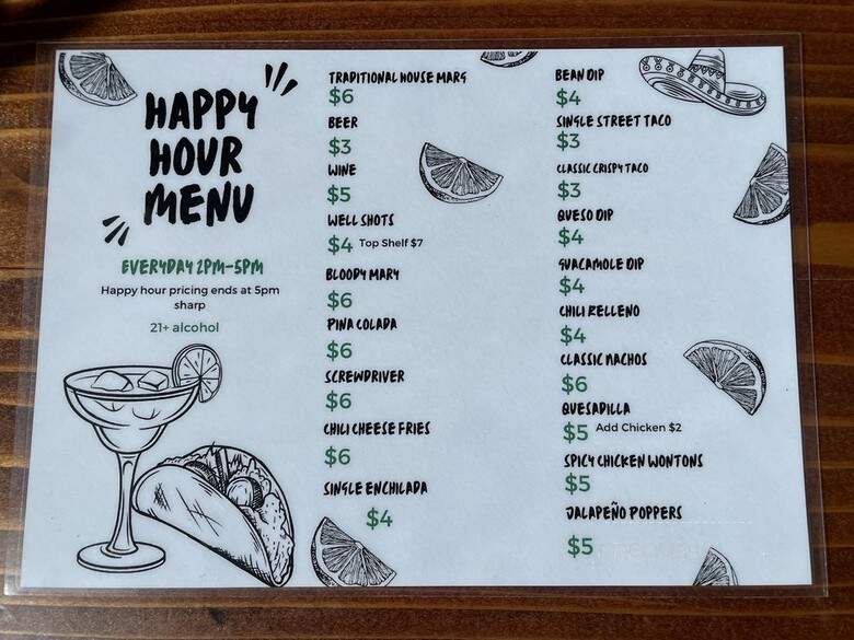 Moose Hill Cantina - Lakewood, CO menu_pic