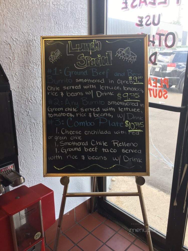 Senor Burritos - Lakewood, CO menu_pic
