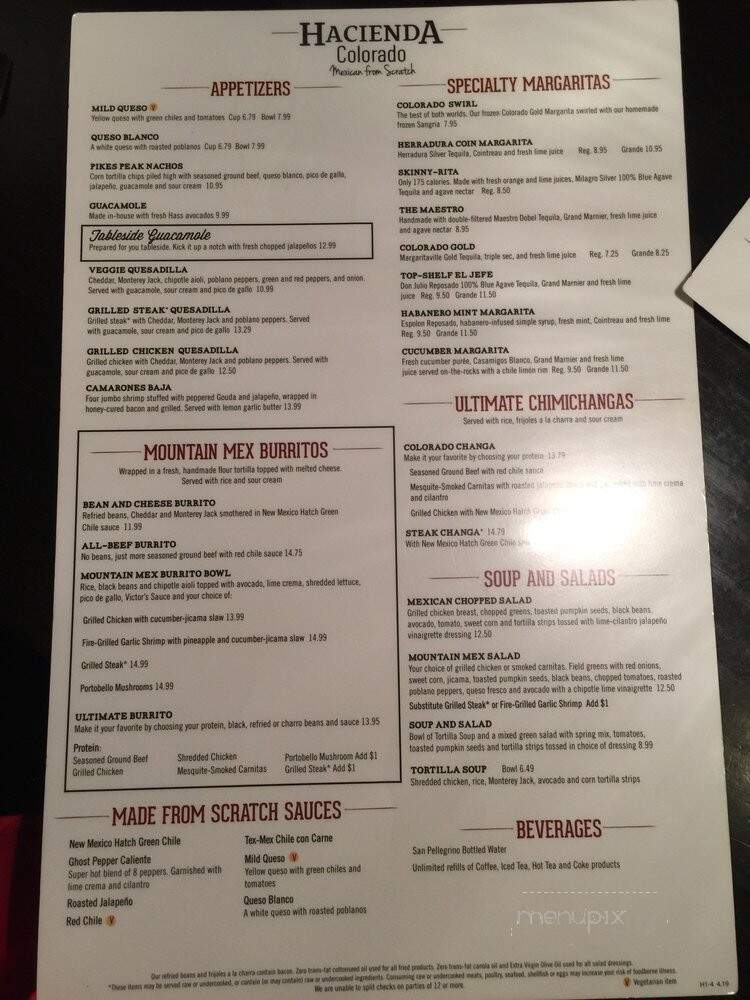 Hacienda Colorado - Lakewood, CO menu_pic