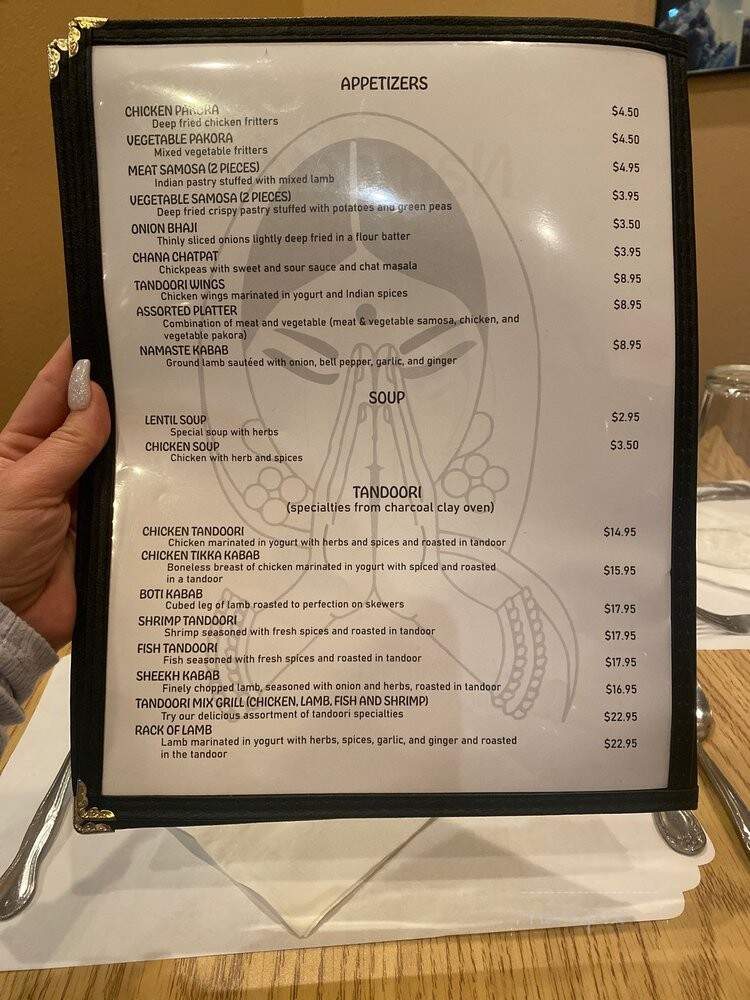Namaste Restaurant - Lakewood, CO menu_pic
