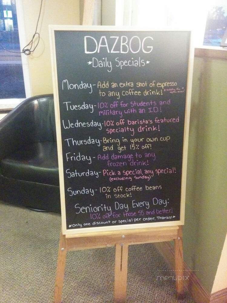 Dazbog Coffee Store - Fort Collins, CO menu_pic