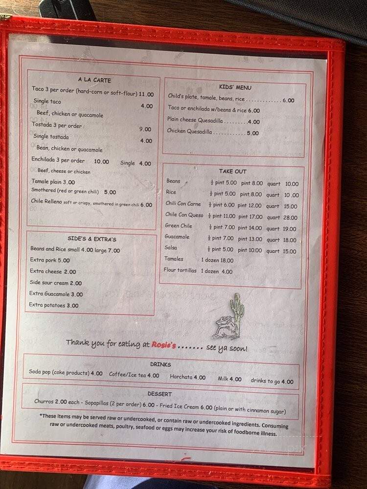 Las Cazuelas - Lakewood, CO menu_pic