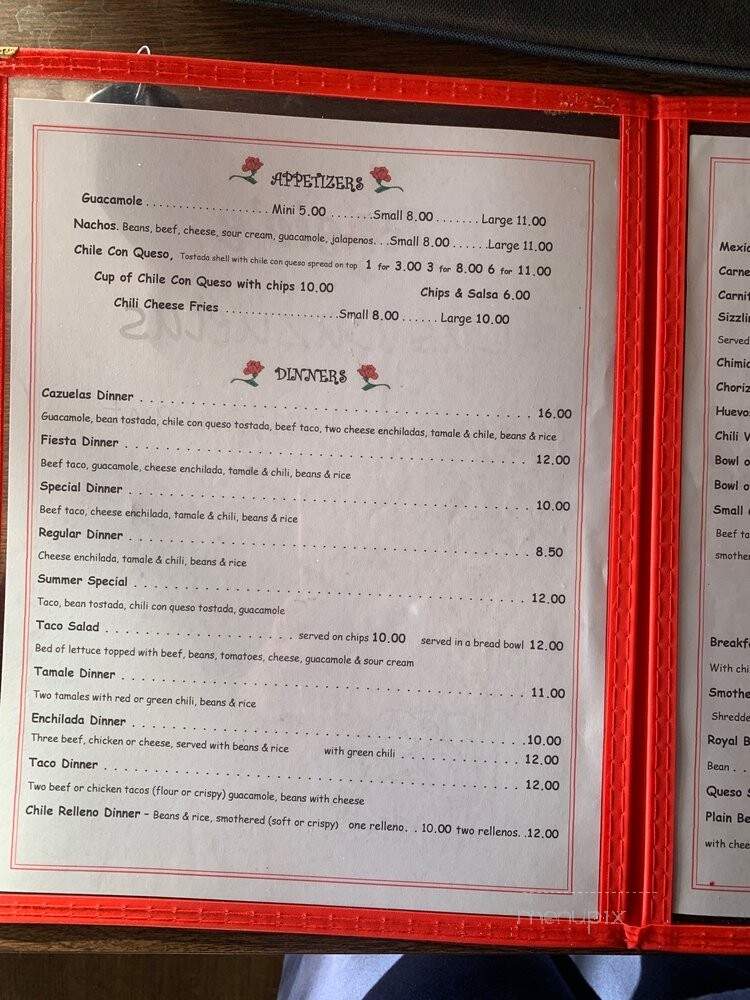 Las Cazuelas - Lakewood, CO menu_pic