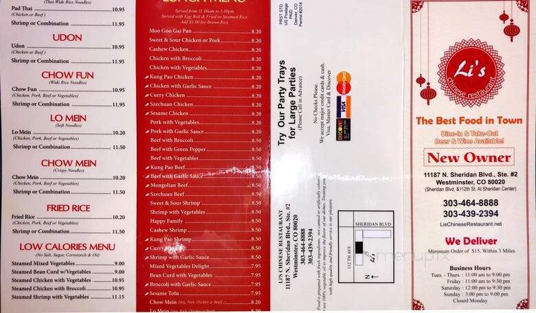 Li's China - Westminster, CO menu_pic