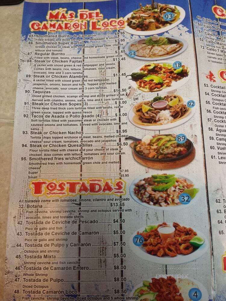 El Cameron Loco - Denver, CO menu_pic