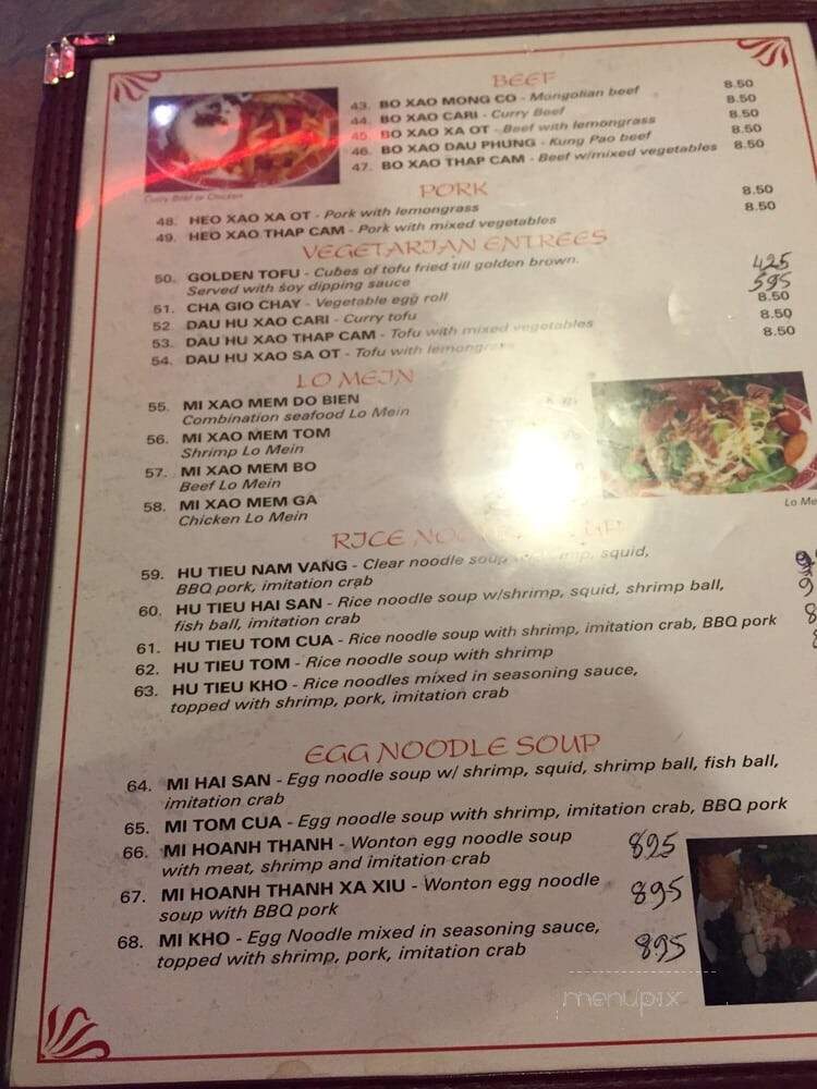 Saigon Pho Grill - Westminster, CO menu_pic