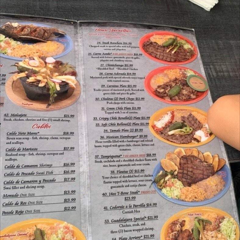 Guadalajara Mexican Restaurant - Westminster, CO menu_pic