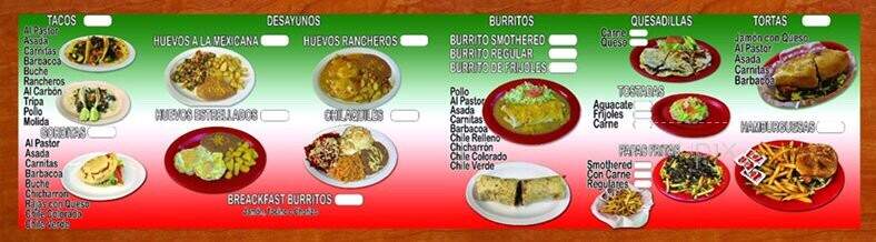 Rancho Alegre - Denver, CO menu_pic