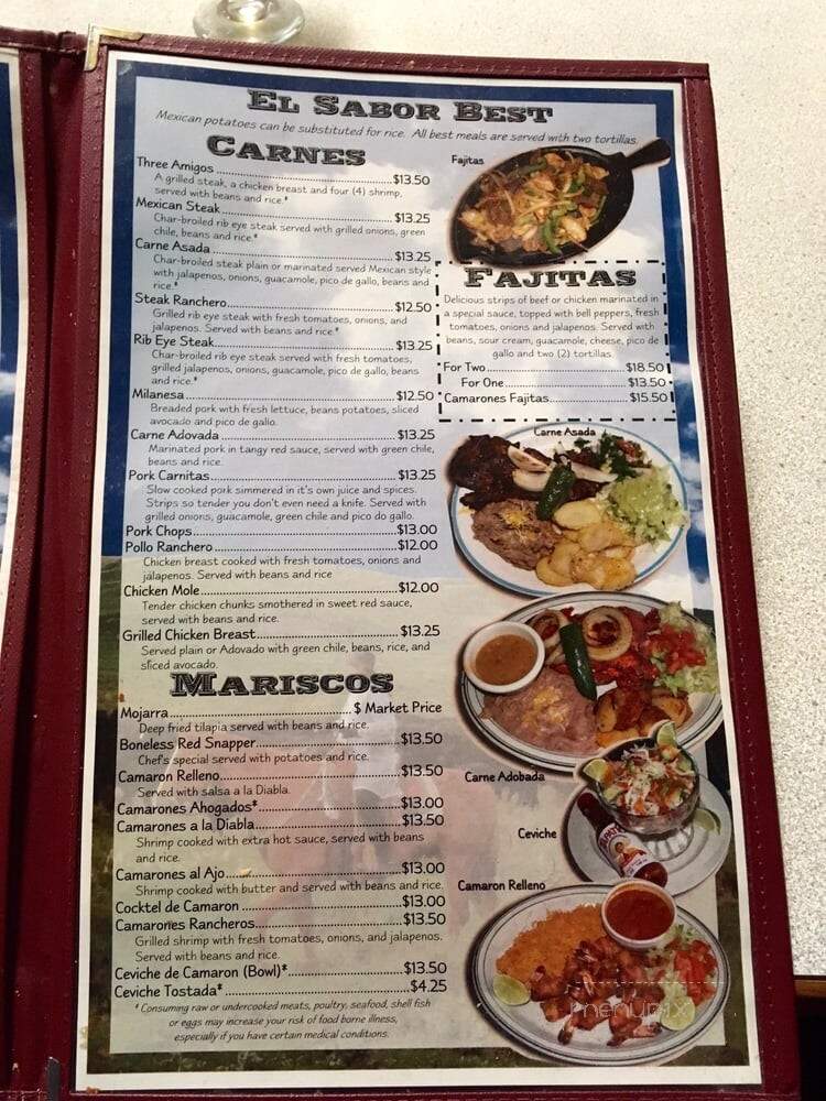 El Sabor Jerezano Restaurant - Northglenn, CO menu_pic