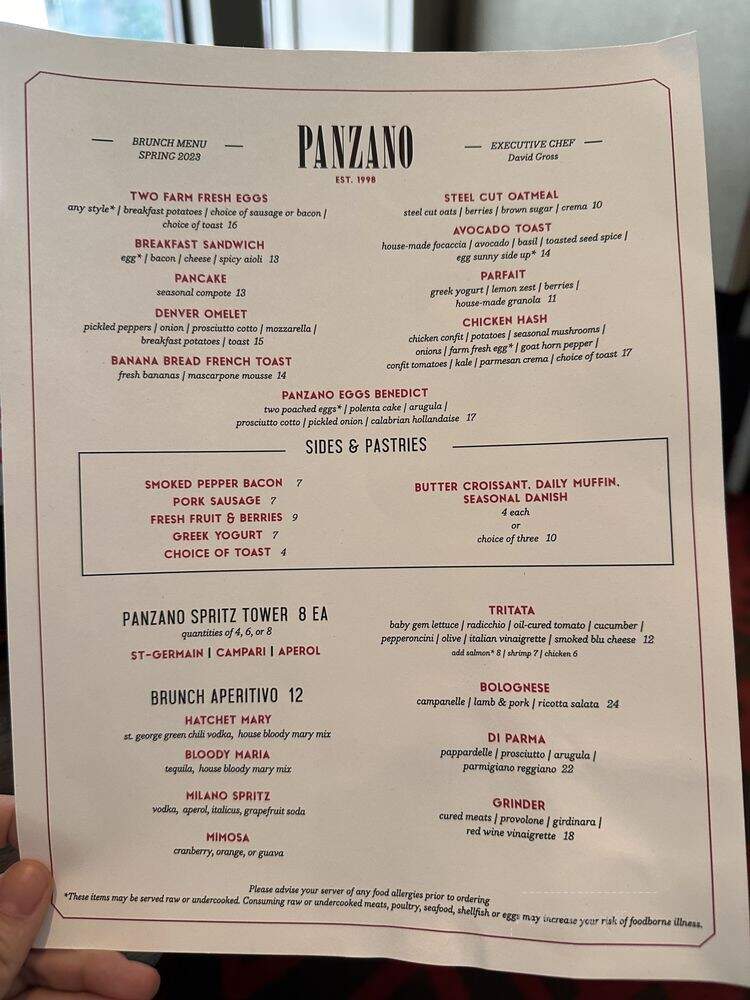 Panzano Restaurant - Denver, CO menu_pic