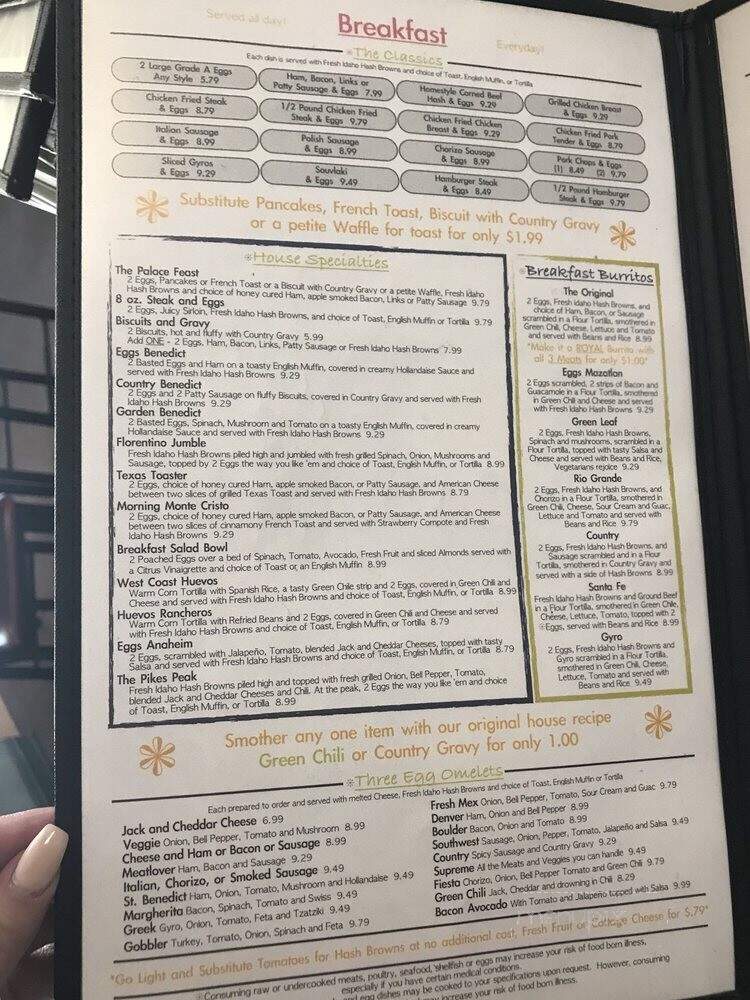 Breakfast Palace - Denver, CO menu_pic