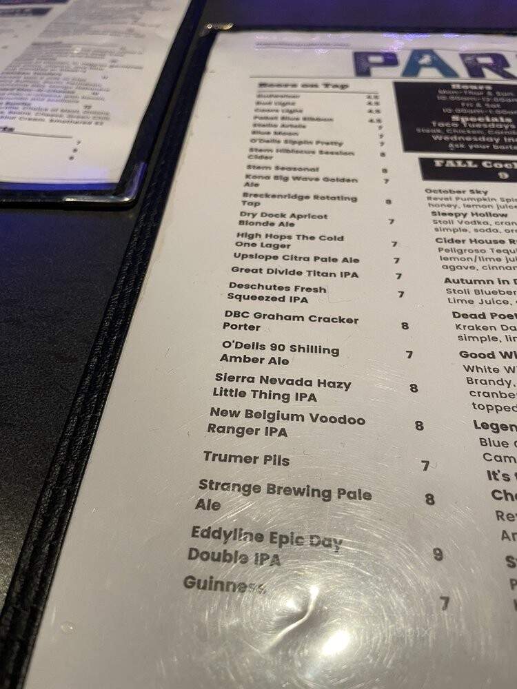Park Tavern & Restaurant - Denver, CO menu_pic