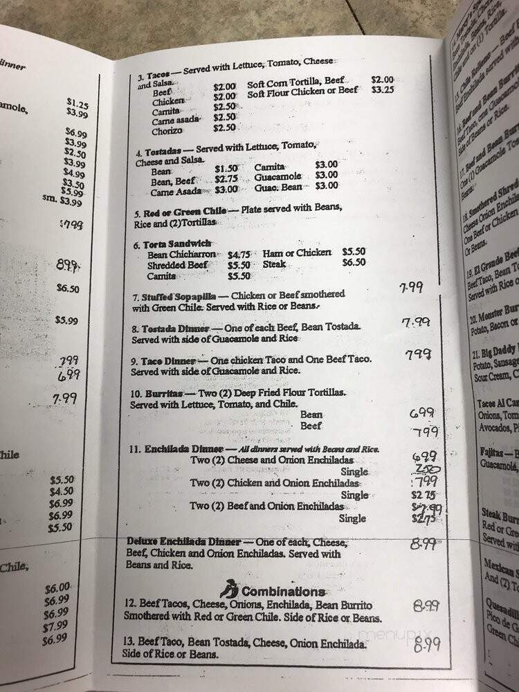 Mercedes Mexican Restaurant - Northglenn, CO menu_pic