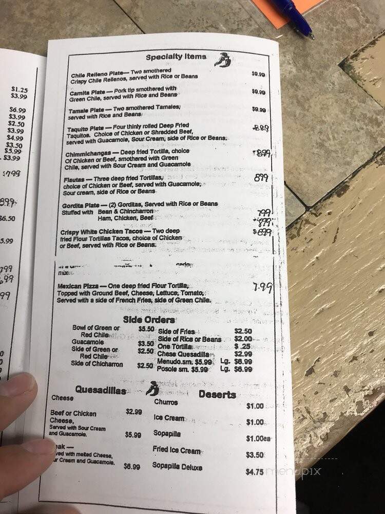Mercedes Mexican Restaurant - Northglenn, CO menu_pic