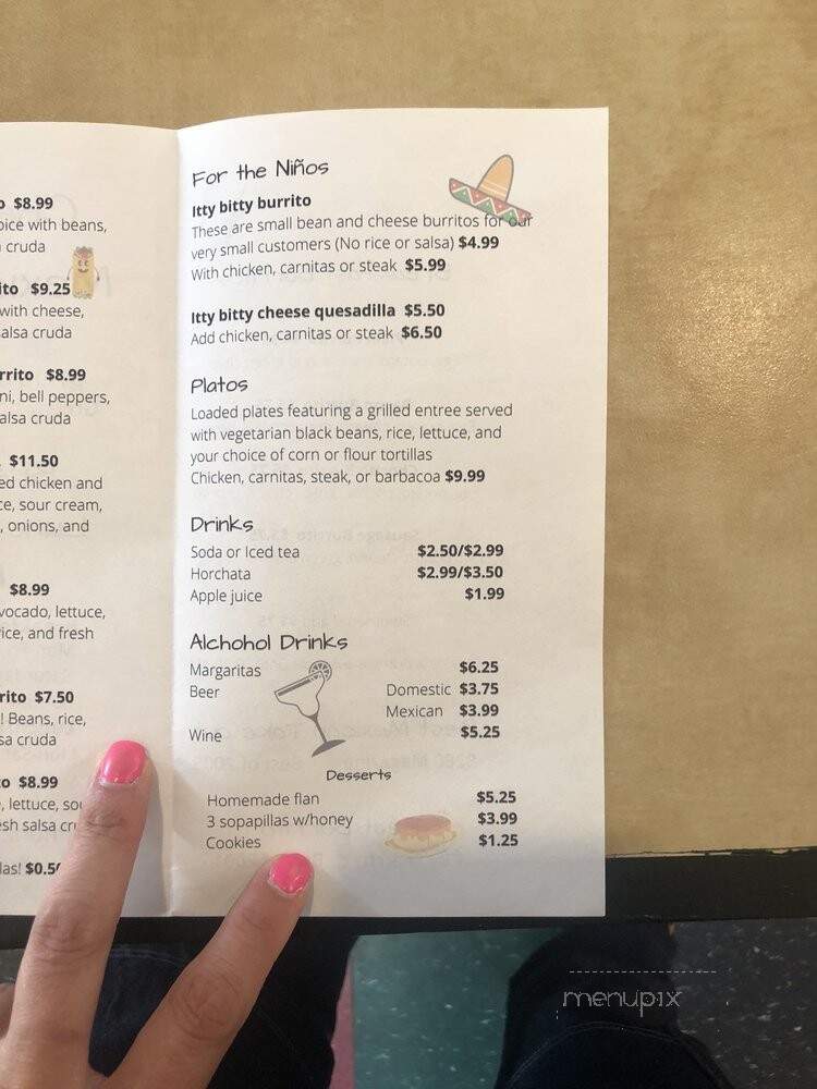Chez Jose - Greenwood Village, CO menu_pic