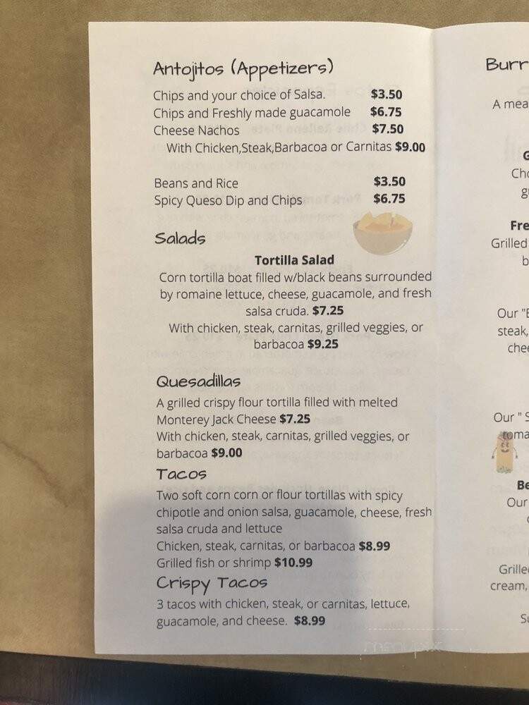 Chez Jose - Greenwood Village, CO menu_pic