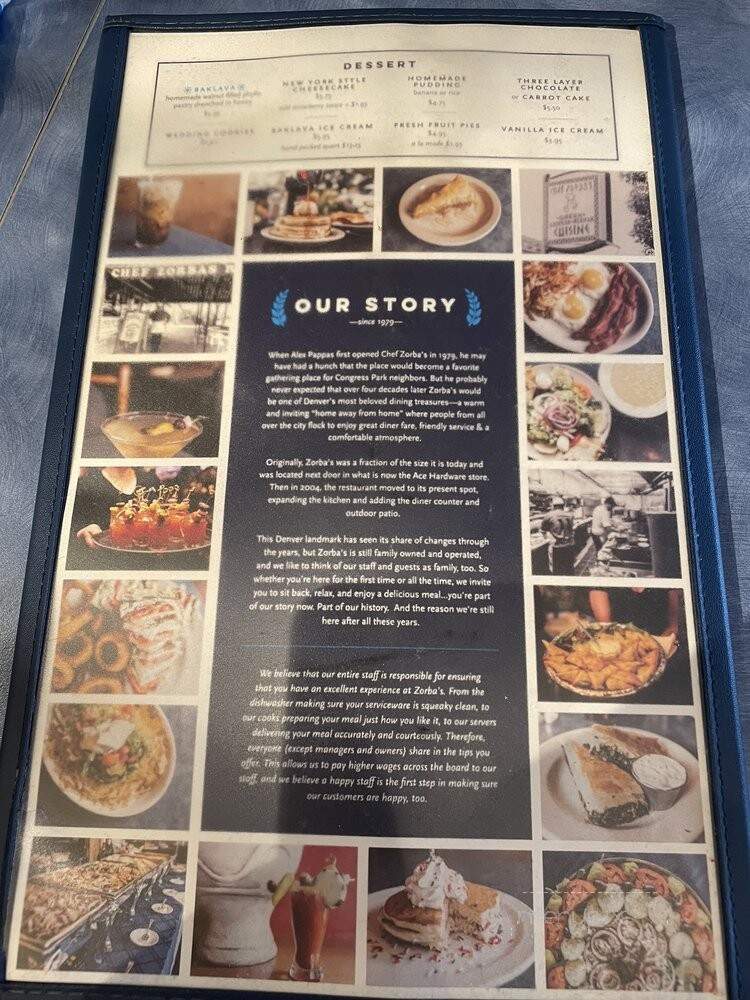 Chef Zorba's Cuisine - Denver, CO menu_pic