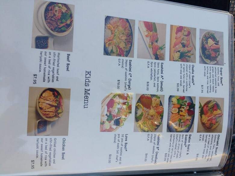 Osaka Sushi - Denver, CO menu_pic