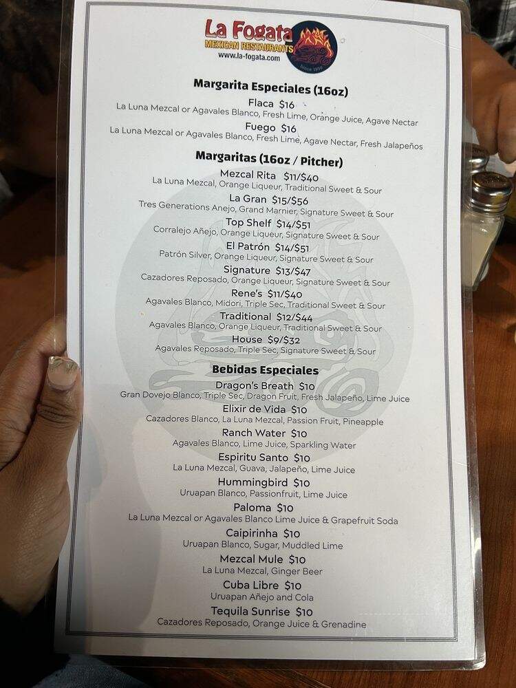 La Fogata - Denver, CO menu_pic