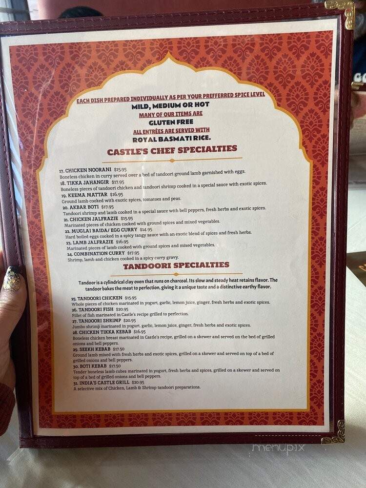 India's Castle - Greenwood Village, CO menu_pic