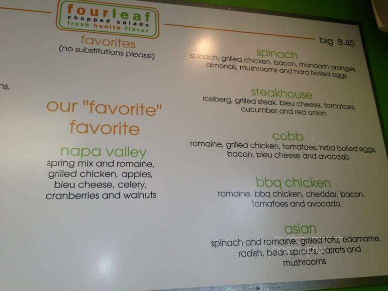 Fourleaf Chopped Salads - Greenwood Village, CO menu_pic