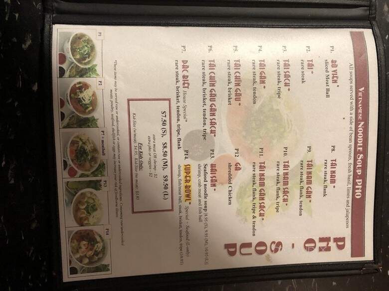 Pho 4 Mua Restaurant - Denver, CO menu_pic