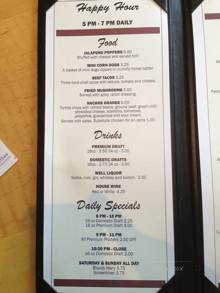 Avalanche Grill - Englewood, CO menu_pic