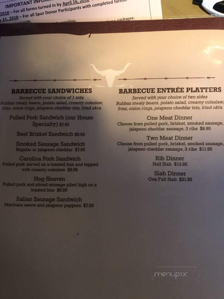 Dugout - Greeley, CO menu_pic