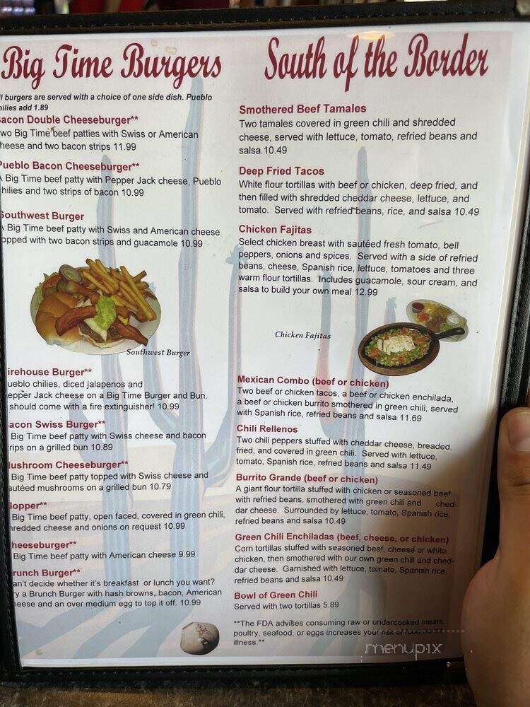 Southwest Grill - Pueblo, CO menu_pic