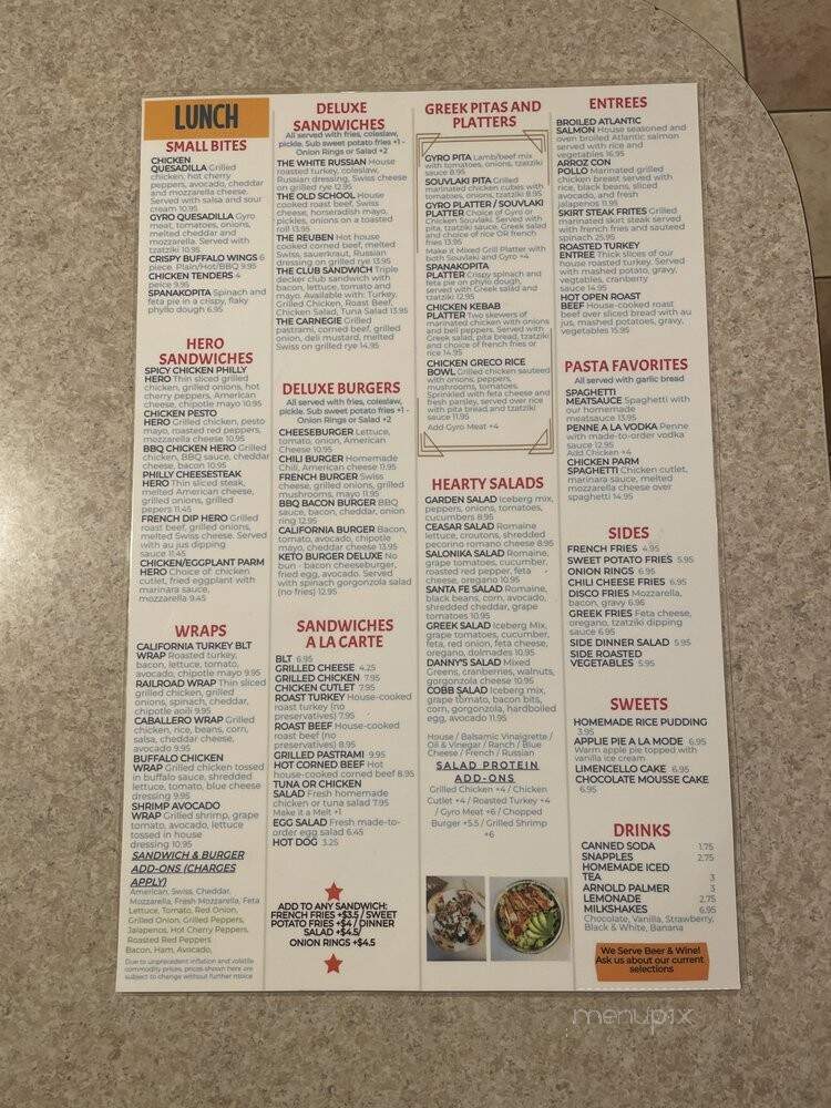 Plaza Restaurant - Greenwich, CT menu_pic