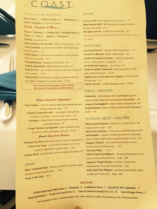 Nuage Restaurant & Bar - Cos Cob, CT menu_pic