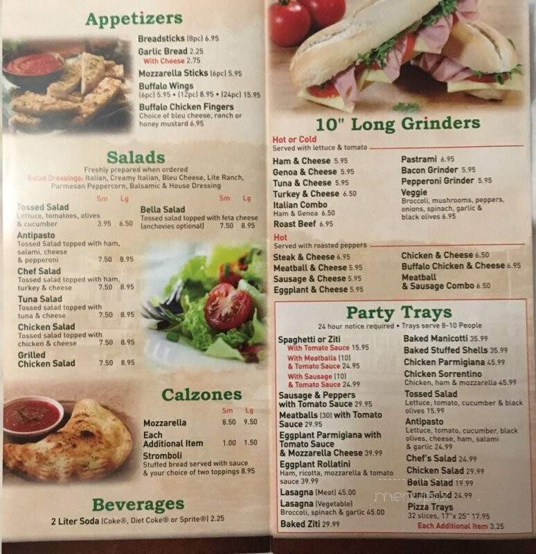 Bella Gourmet Pizzeria - Newington, CT menu_pic